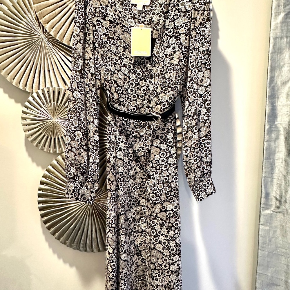 Michael Kors floral dress with belt.